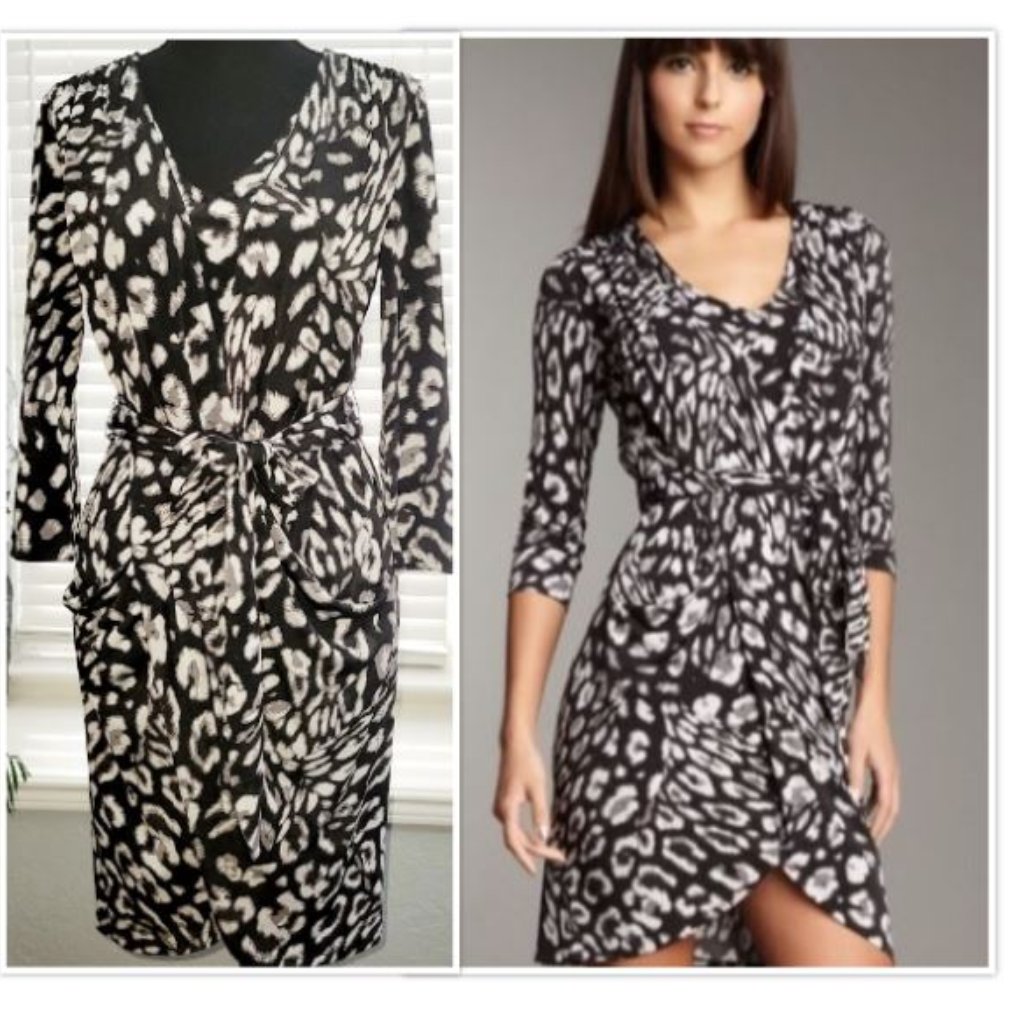 Small Bcbg Maxazria Faux Wrap Dress Msrp $228